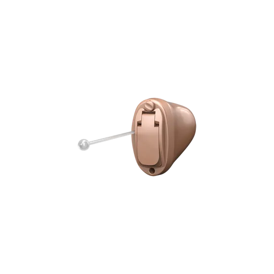 Marcas Oticon_Own_IIC_Right_C001BeigeShell_C001BeigeFP_Bat10_Angled_900x900px_Original file