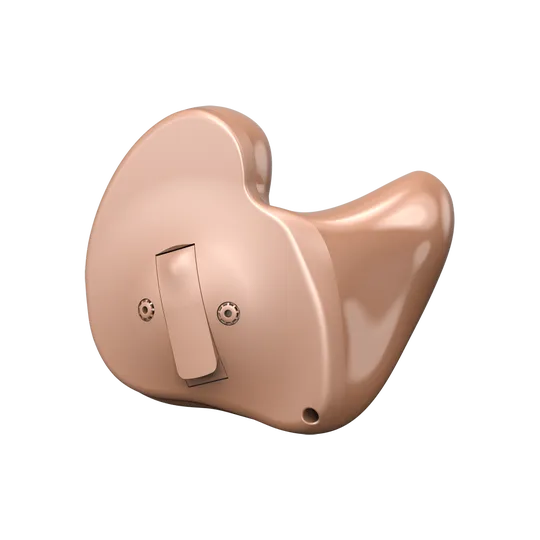 Marcas Oticon_Own_ITEFullshell_Right_C001Beige_Bat312_NFM_2.4G_Angled_900x900px_Original file